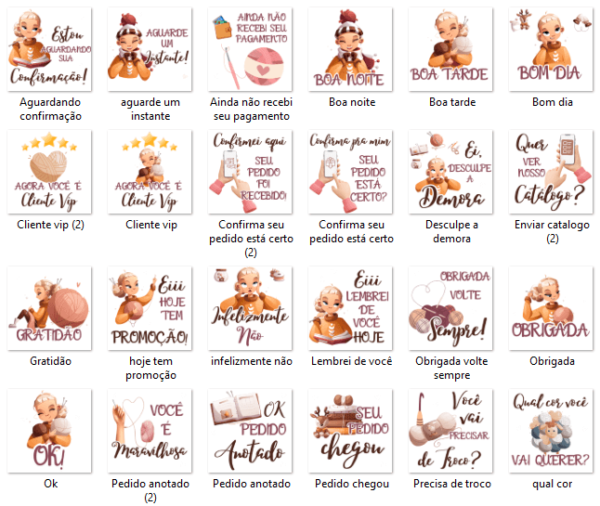 Figurinhas de Whatsapp para Crochê - Imagem 2